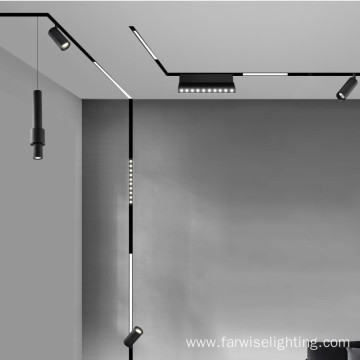 DC Magnetic Smart Dimmable track rail light system